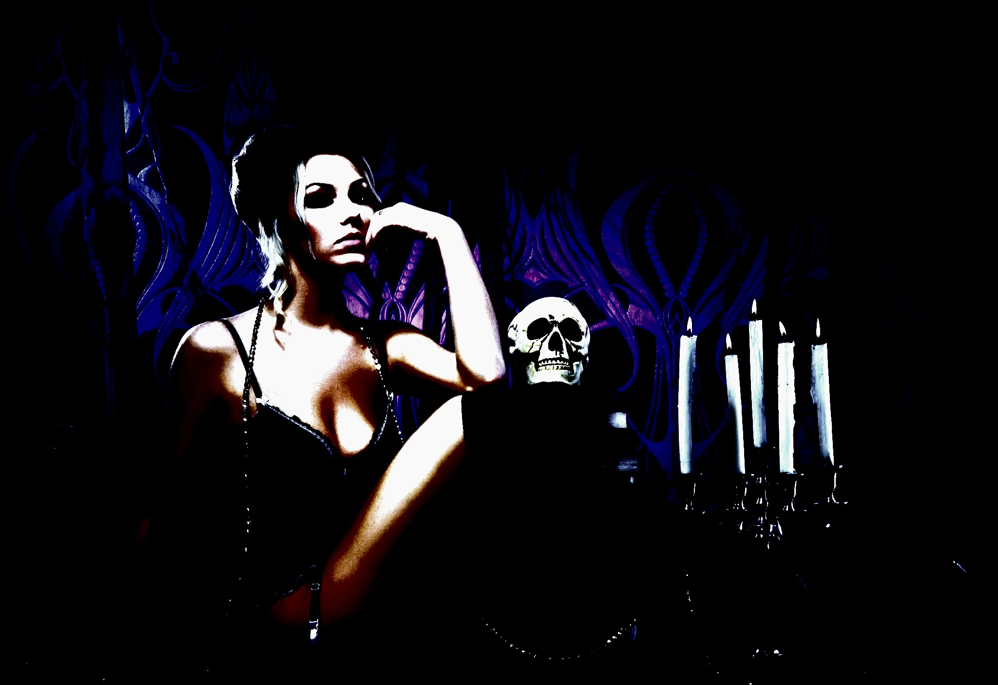 Evolving Trends in Gothic Lingerie: Invoke the spirit of gothic romance in this ethereal lingerie piece, where soft lace meets the daring edge of modern design, tailored for the avant-garde gothic enthusiast.