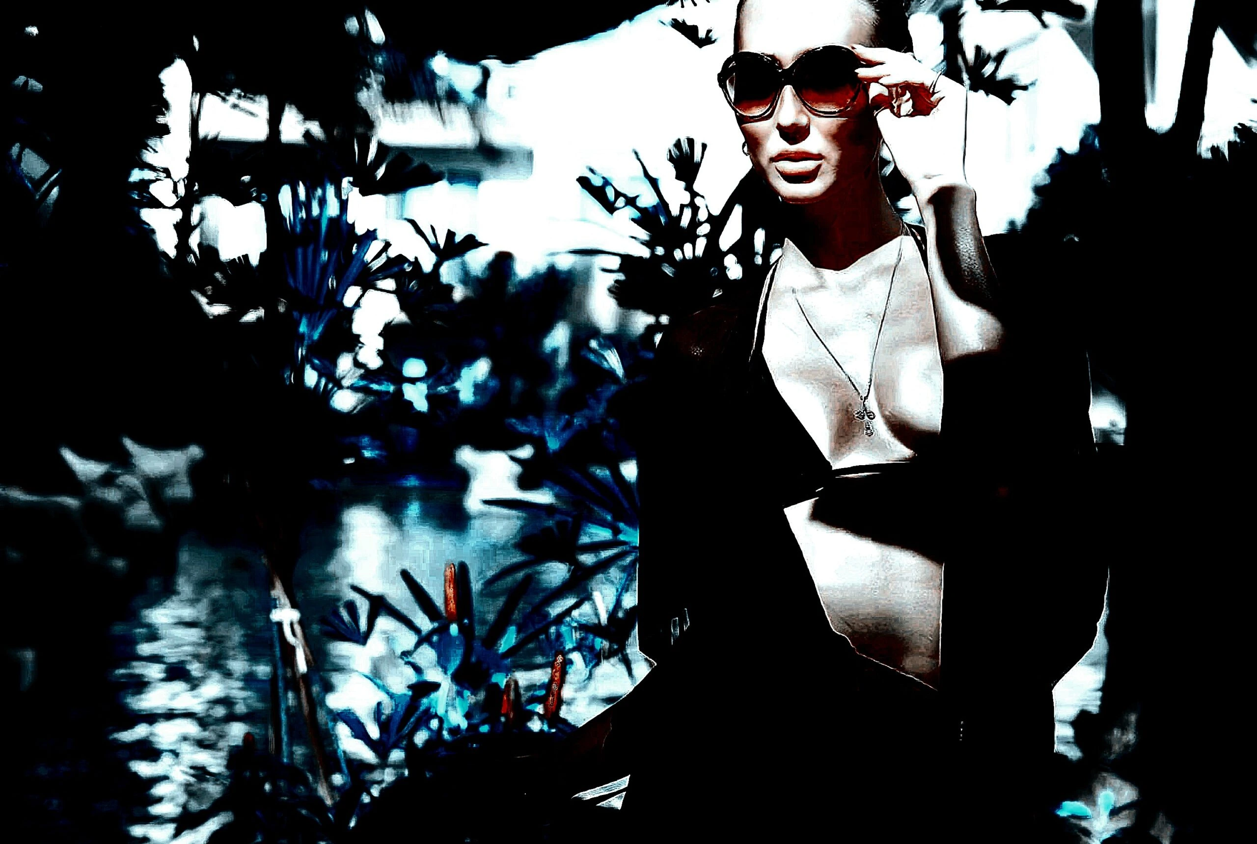 Individual in a dynamic outdoor setting, representing gender fluidity with a confident stance.