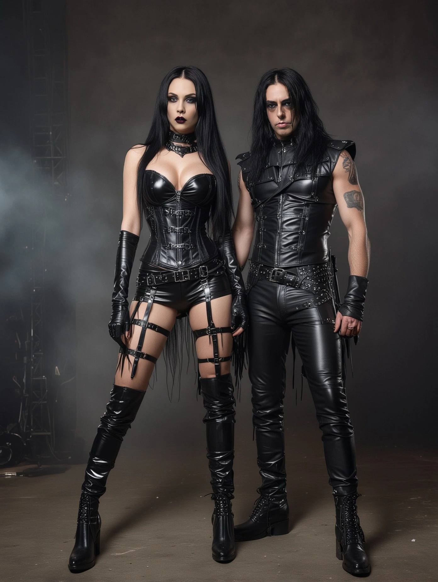 Gothic metal fans in full attire at Blind Guardian Live in Gothenburg 2024.