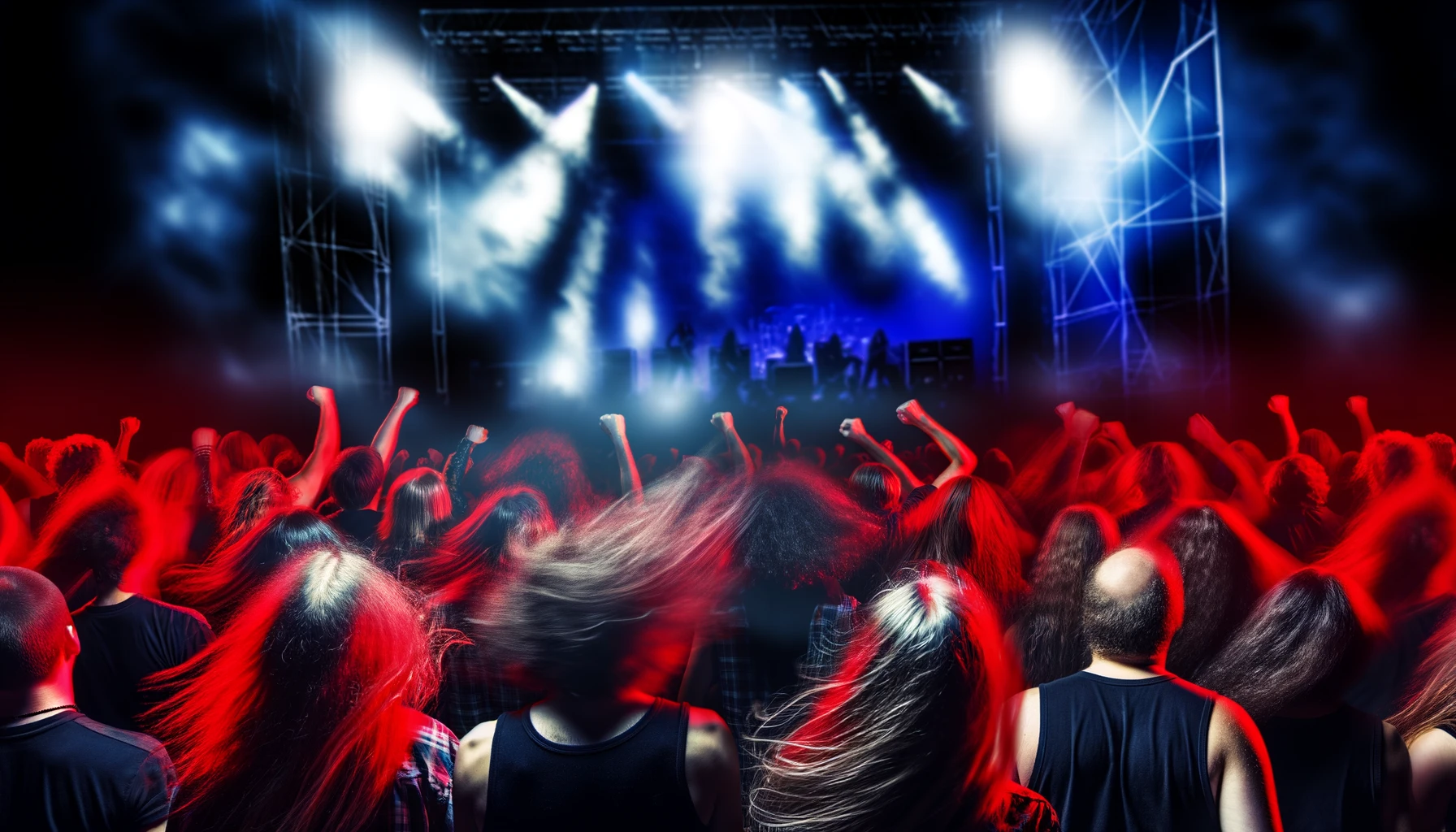 A lone headbanger immersed in the groove, showcasing the enduring passion of the longest headbanging sets