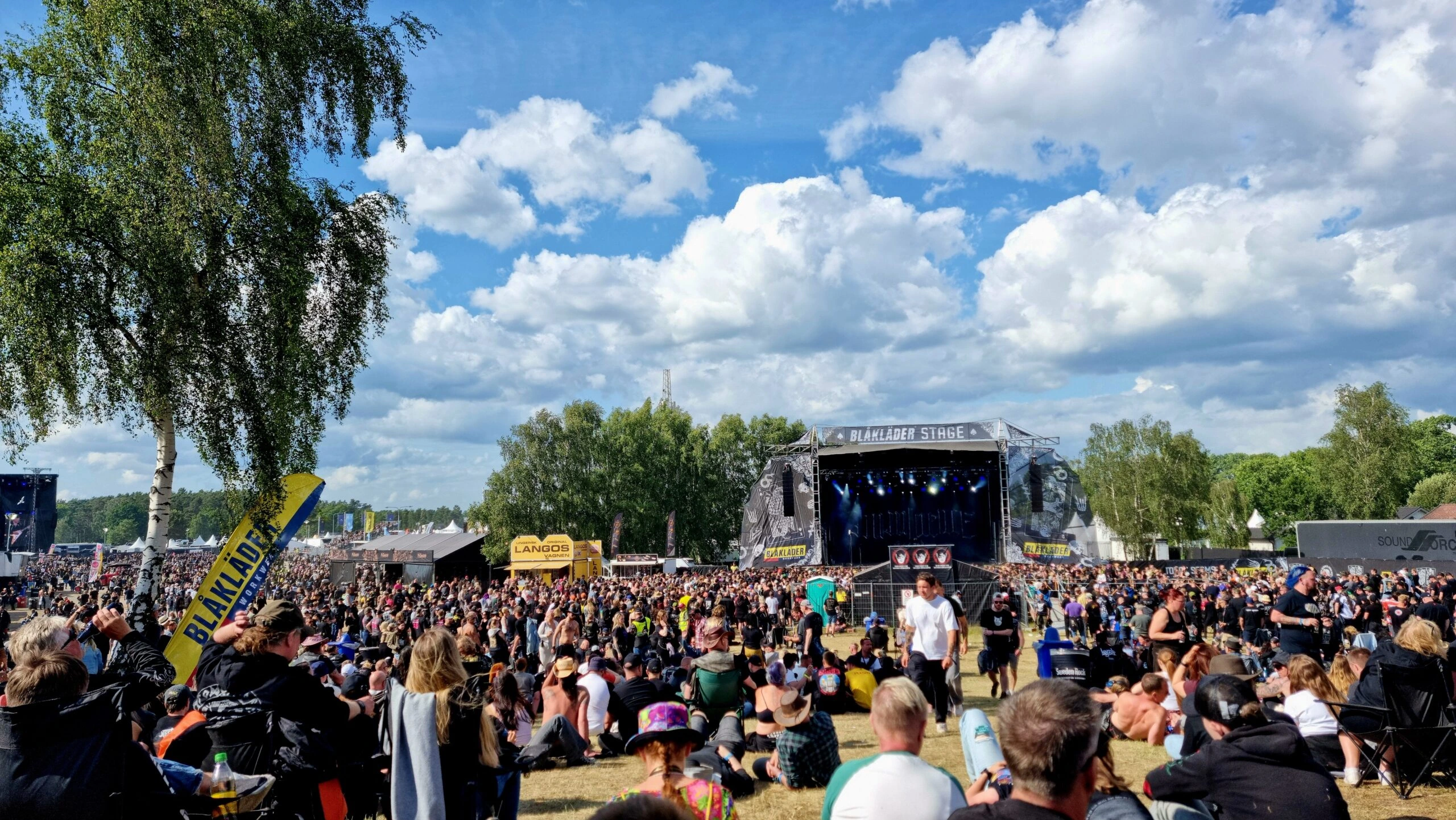 Large crowd gathered at the Blaklader Stage during Sweden Rock Festival 2024