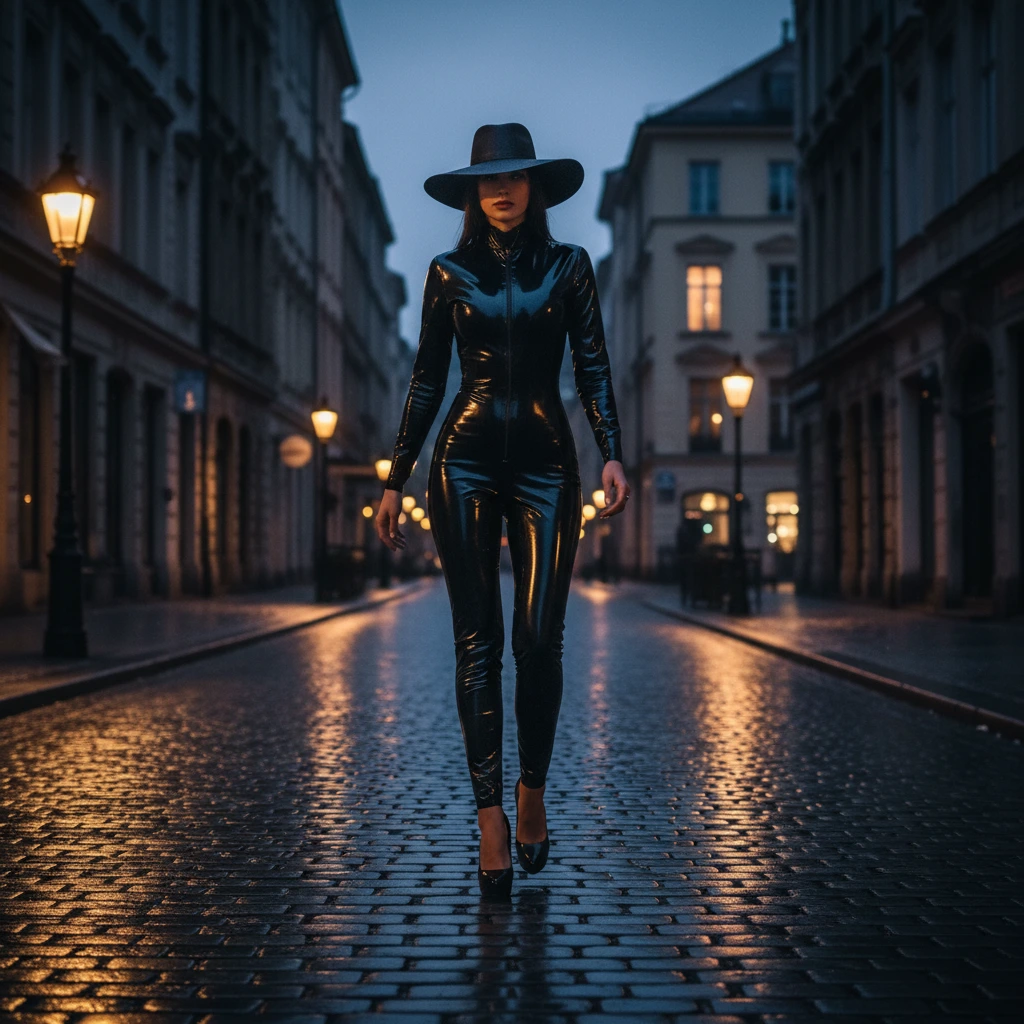 Reclaiming power through fetish fashion on cobblestone
