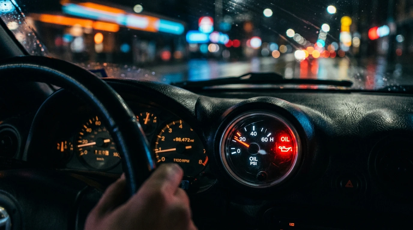 mechanic's logic for emotional self-management illustrating emotional maintenance through warning light on dashboard