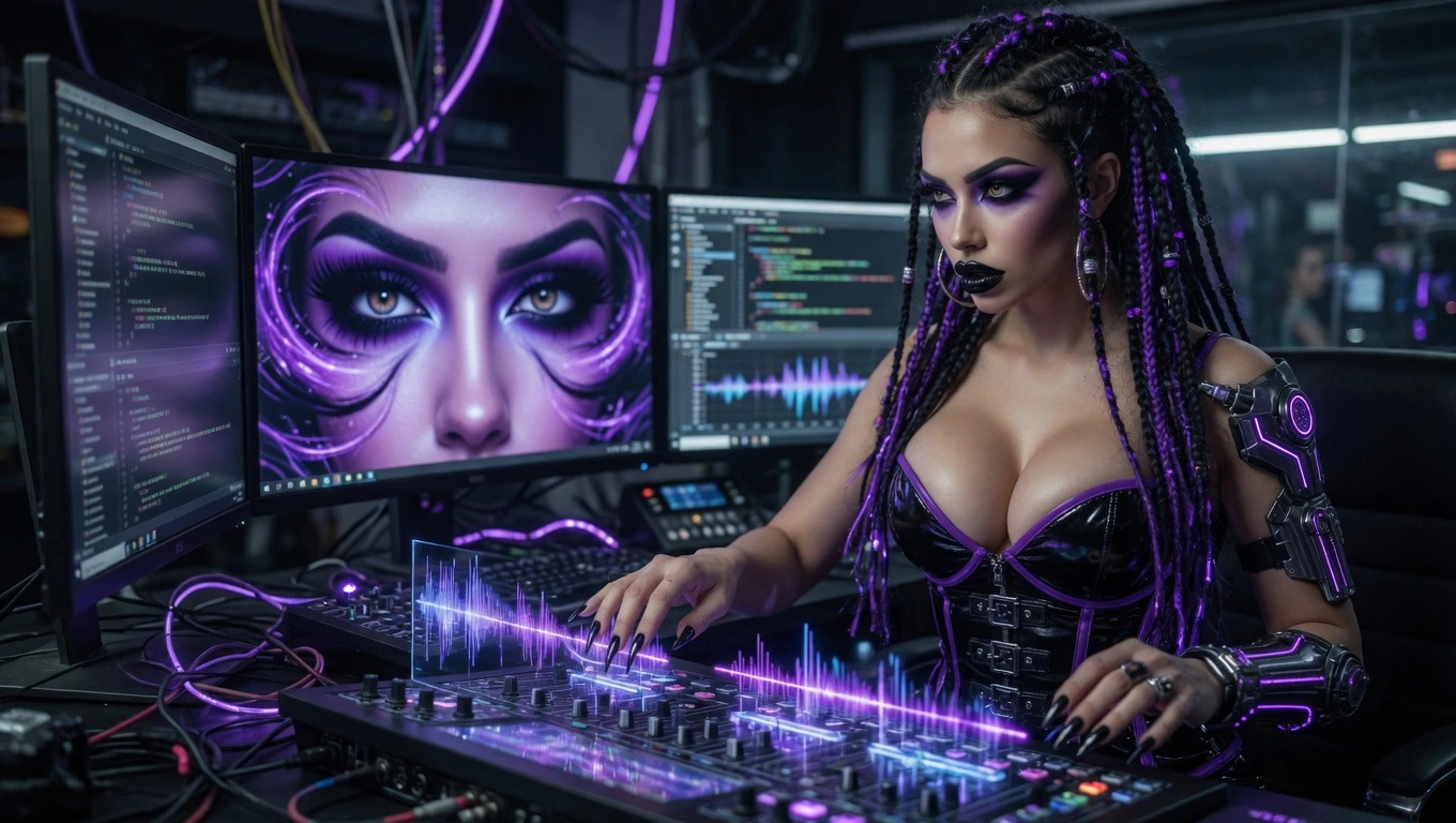 Syncing visuals to music stems in a digital setup
