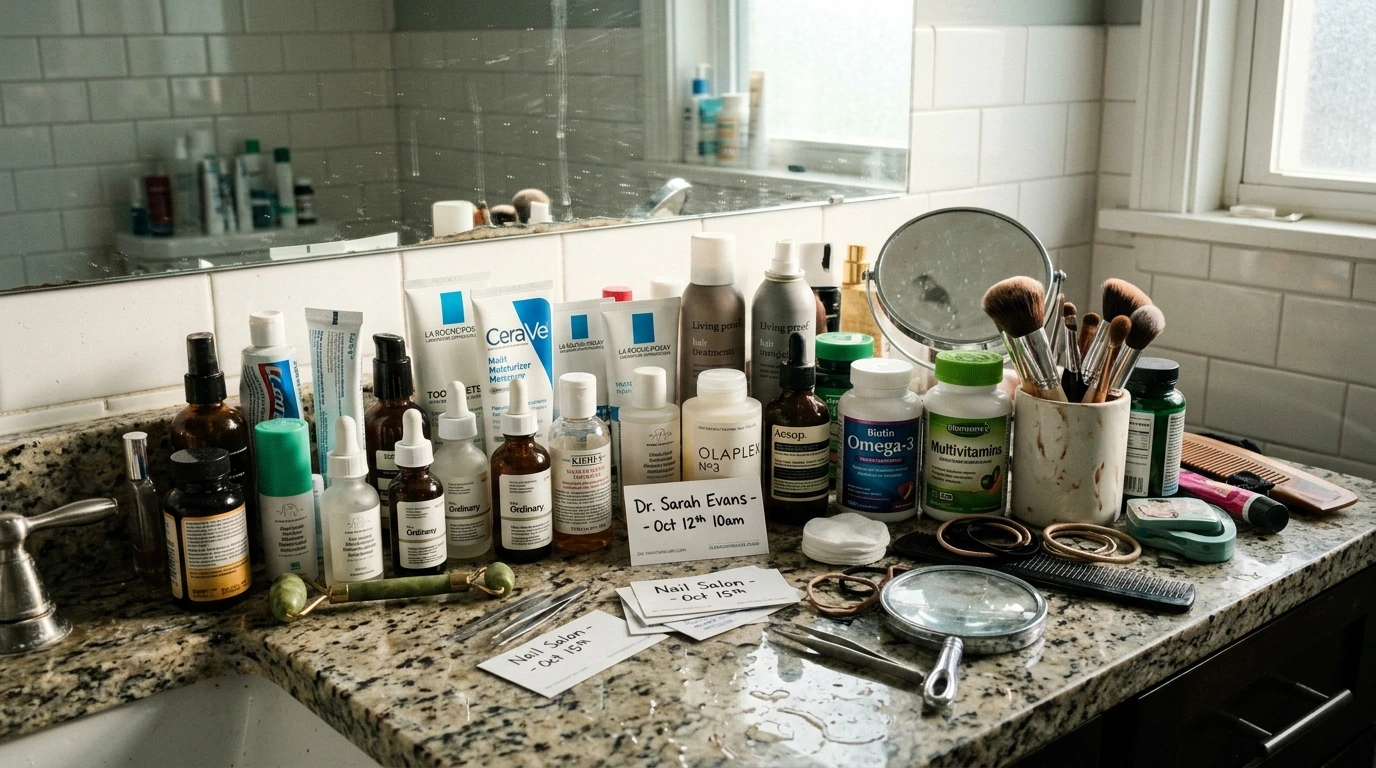 Hidden maintenance behind natural beauty revealed through daily beauty essentials and routines